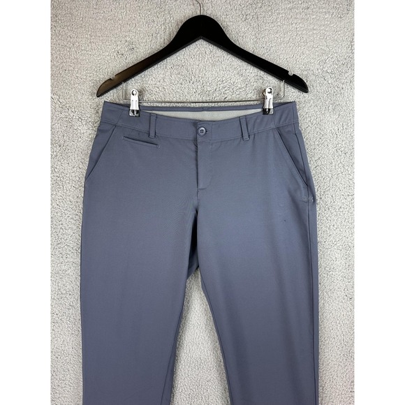 Under Armour Pants Womens 12 Gray Fitted Golf Performance Stretch Athletic UA